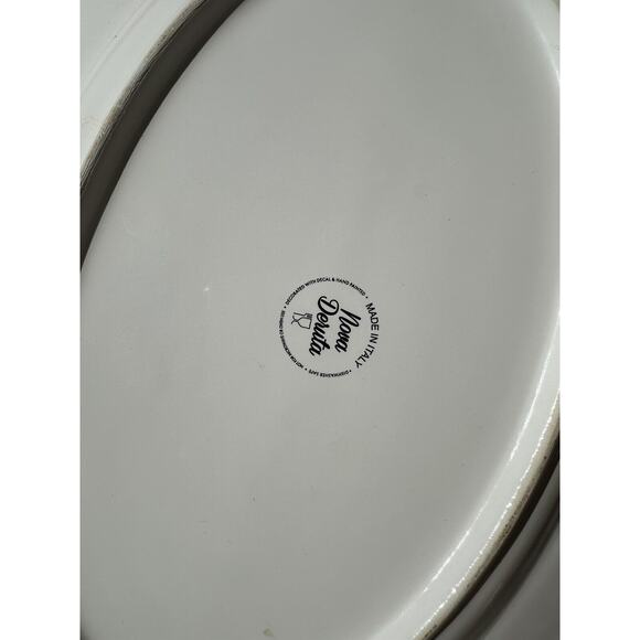 Lot of 4 Nova Deruta Italy Platter Serving Pieces Set Dinnerware Hand Painted - Picture 3 of 8